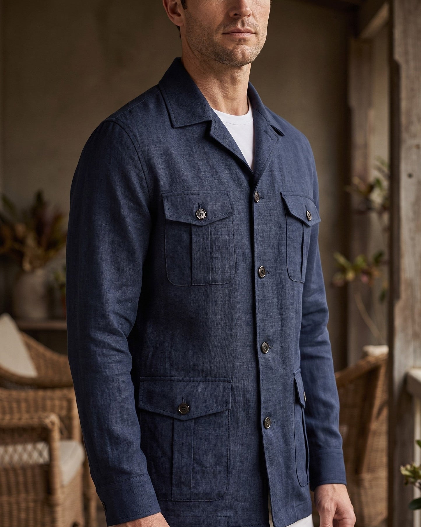 Ramiro Hemp Blend Safari Jacket