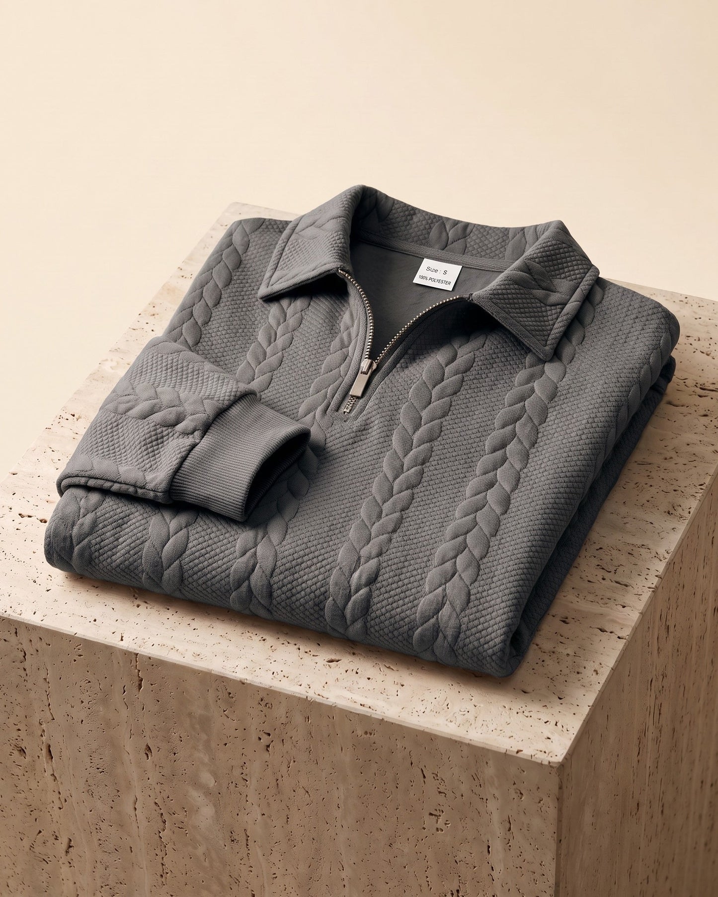 Rinaldo Cable-Jacquard Quarter-Zip
